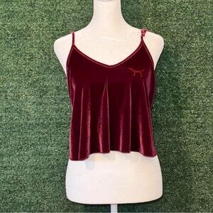 Women's Burgundy Velvet Top